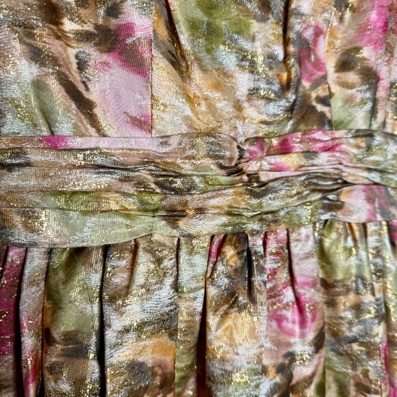 NATHALIE SLOCUM | Vintage 1950s Brocade Dress in Gold - XS - Picture 7 of 9